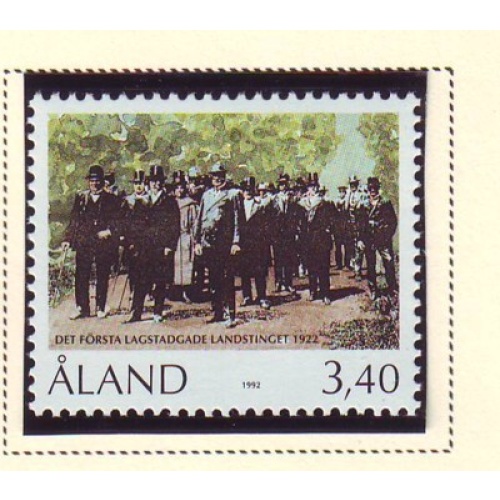 Aland Finland Sc 68 1992 1st Parliament stamp mint NH
