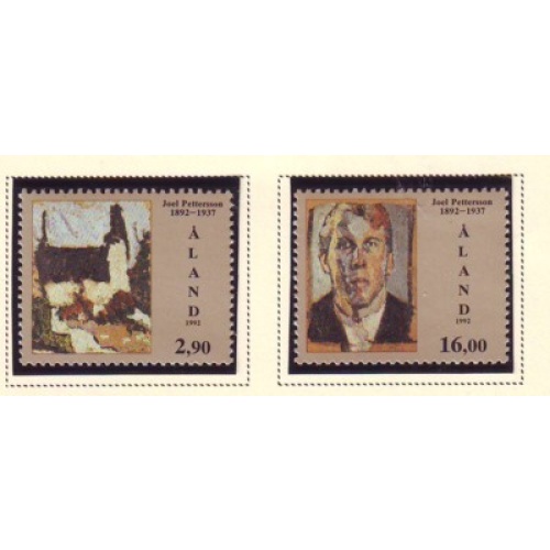 Aland Finland Sc 69-70 1992 Pettersson Paintings stamp set mint NH