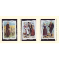 Aland Finland Sc 75-77 1993 Folk Costumes stamp set mint NH