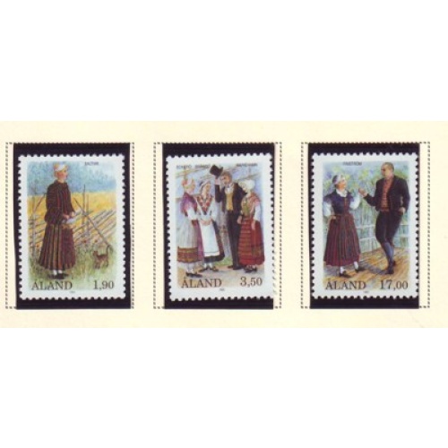 Aland Finland Sc 75-77 1993 Folk Costumes stamp set mint NH