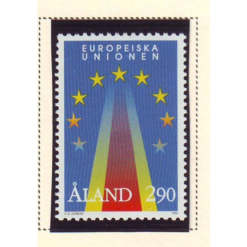 Aland Finland Sc 113 1995 Entry into European Union stamp mint NH