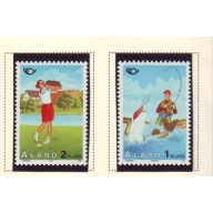 Aland Finland Sc 116-7 1995 Nordic Tourism Sports  stamp set mint NH