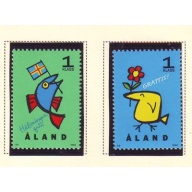 Aland Finland Sc 120-21 1996 Greetings stamp set  mint NH