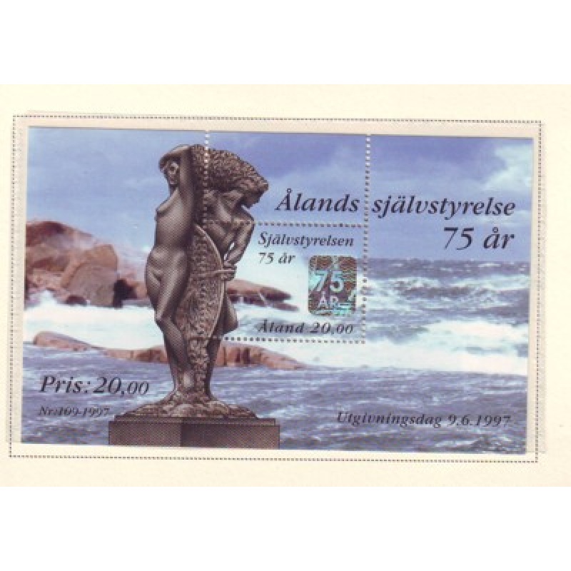 Aland Finland Sc 137 1997 75th Anniversary Autonomy stamp sheet mint NH