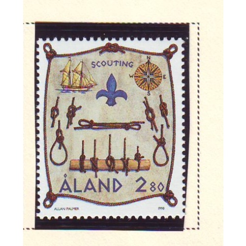 Aland Finland Sc 148 1998 Scouting stamp mint NH