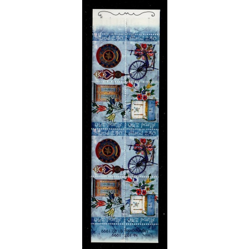Aland Finland Sc 155a 1999 Old Furniture Art stamp booklet pane in booklet mint NH