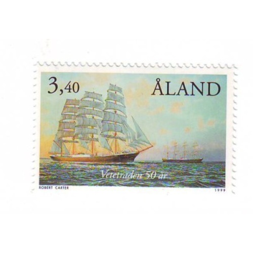 Aland Finland Sc 156 1999 Ships passing Cape Horn stamp mint NH