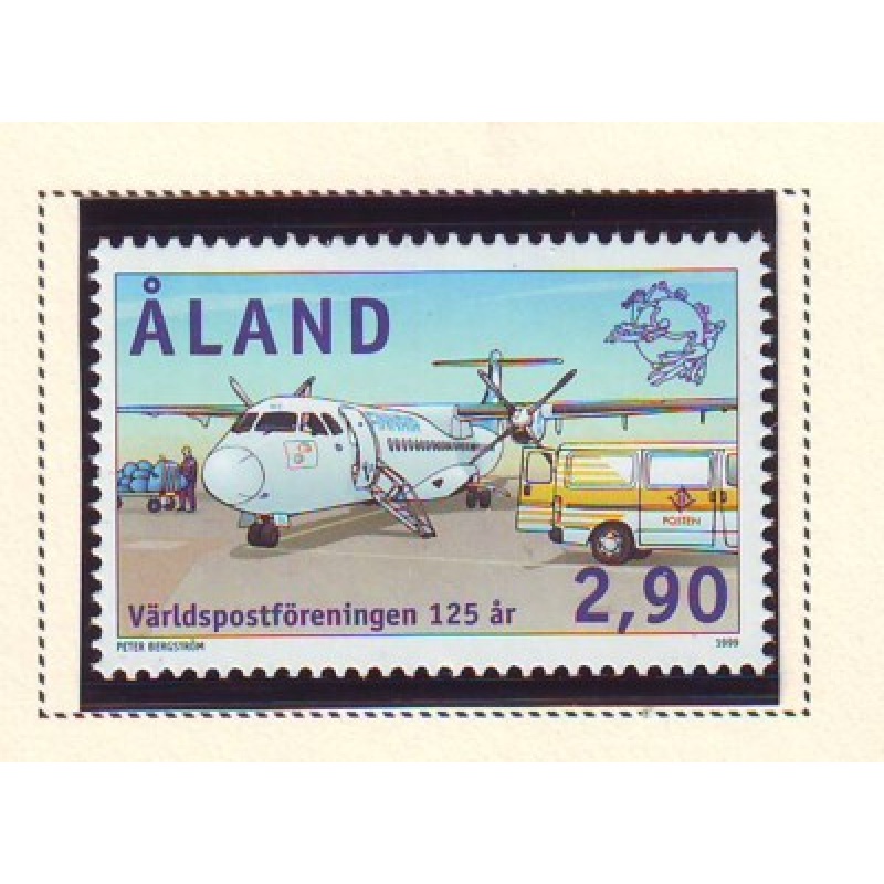 Aland Finland Sc 159 1999 Airplane UPU Anniversary stamp mint NH