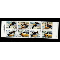 Aland Finland Sc 185e 2001 Ducks WWF stamp booklet pane mint NH