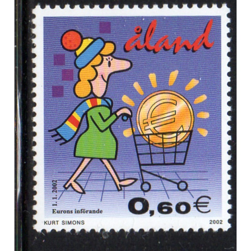 Aland Finland Sc 201 2002 Euro Introduction stamp mint NH