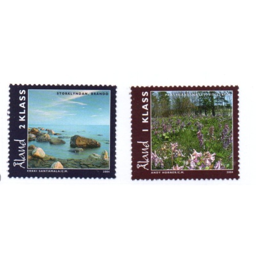 Aland Finland Sc 227-228 2004 Landscapes stamp set mint NH
