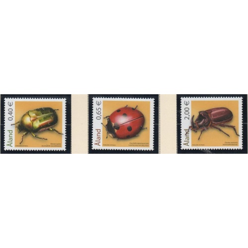 Aland Finland Sc 242-244 2006 Beatles stamp set mint NH