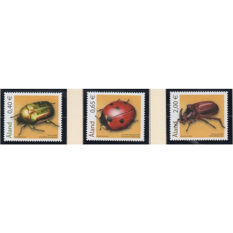 Aland Finland Sc 242-244 2006 Beatles stamp set mint NH