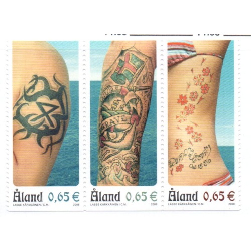 Aland Finland Sc 250 2006 Tattoos  stamp set mint NH
