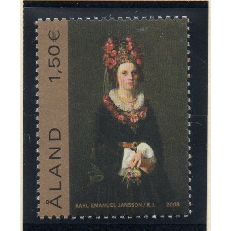 Aland Finland Sc 279 2008 Peasant Bride Painting stamp mint NH