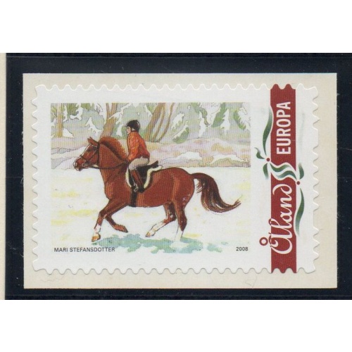 Aland Finland Sc 281 2008 Man on Horseback stamp mint NH