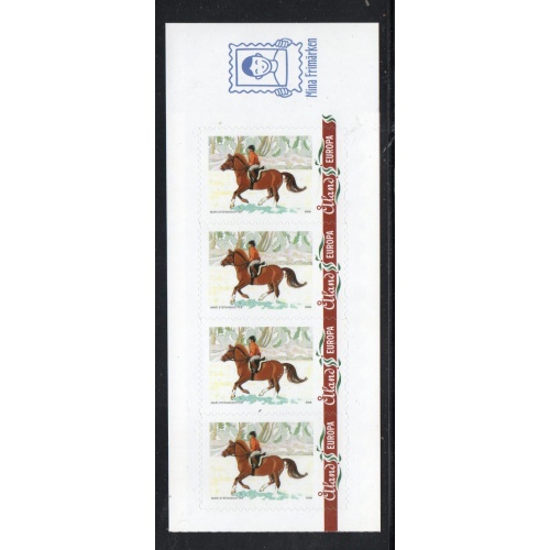 Aland Finland Sc 281a 2008Man on  Horse stamp booklet mint NH