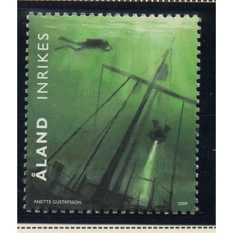 Aland Finland Sc 286 2009 Divers at Plus Shipwreck stamp mint NH