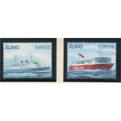 Aland Finland Sc 288-289 2009 Ferry Boats stamp set mint NH