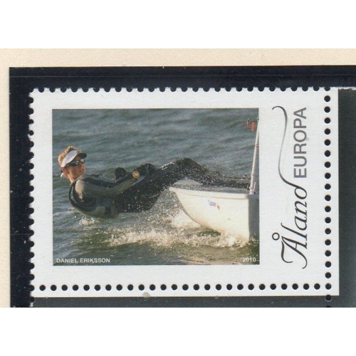 Aland Finland Sc 305 2010 Man on Sailboat stamp mint NH