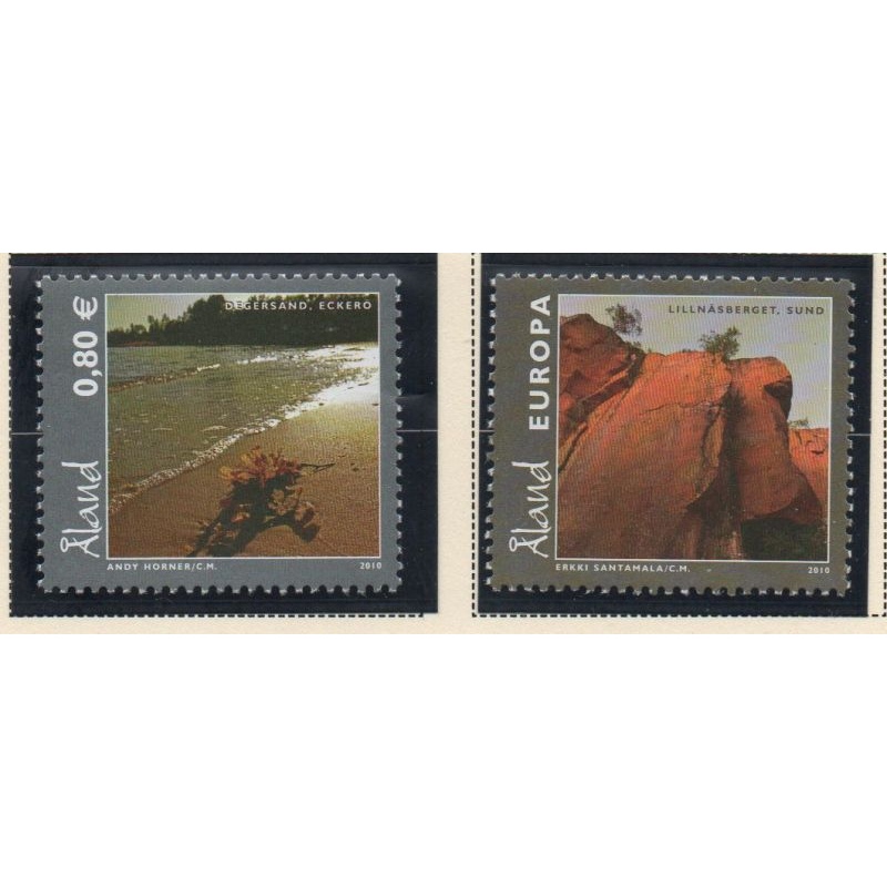 Aland Finland Sc 308-309 2010 Shoreline & Cliffs stamp set mint NH