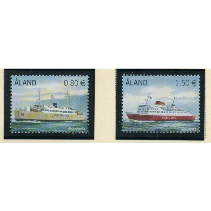 Aland Finland Sc 311-312 2011 Ferry Boats stamp set mint NH