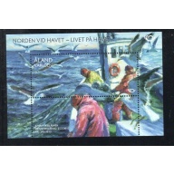 Aland Finland Sc 327 2012 Fishermen at Sea stamp sheet mint NH