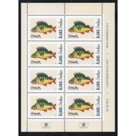 Aland Finland Sc 331 2012 Fish stamp sheet of 8 mint NH