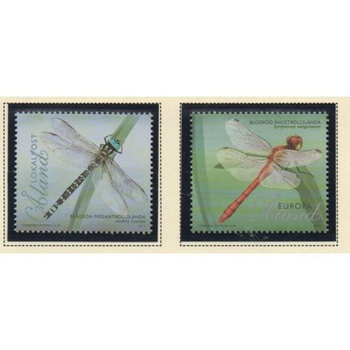 Aland Finland Sc 332-333 2012 Dragonflies stamp set mint NH