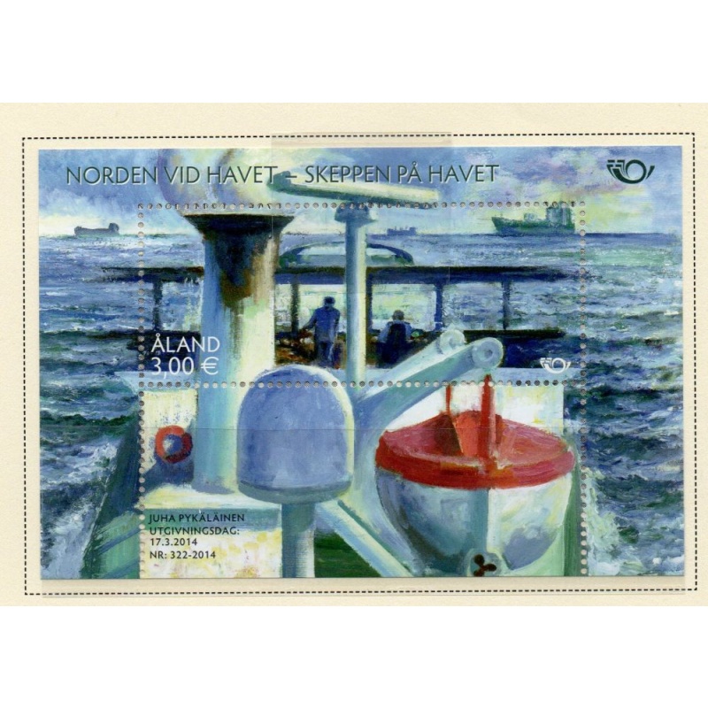Aland Finland Sc 354 2014 Bridge of Freighter stamp sheet mint NH