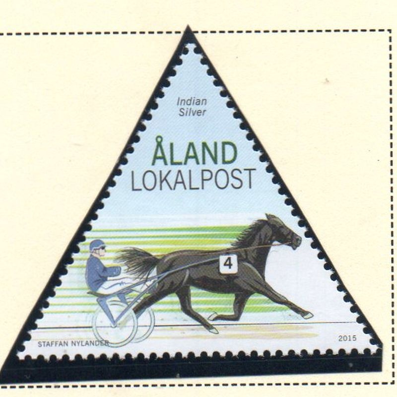 Aland (Finland) Sc 367 2015 Indian Silver Racing Horse stamp mint NH