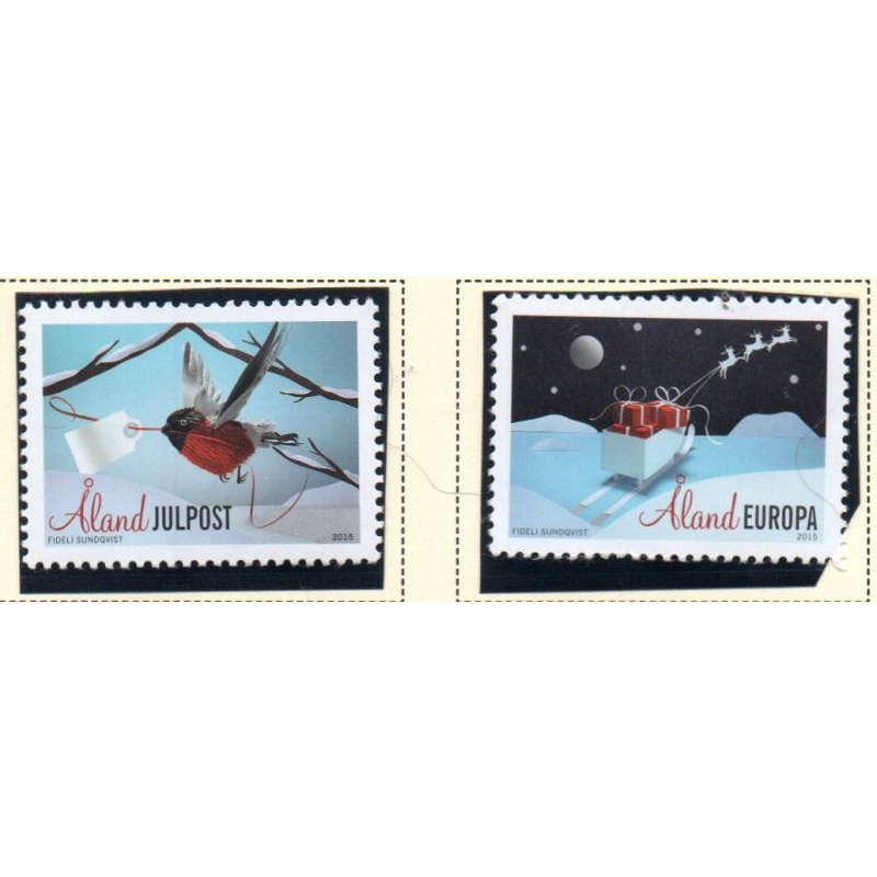Aland (Finland) Sc 374-375 2015 Christmas stamp set mint NH