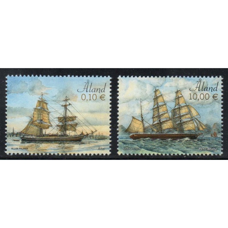 Aland Finland Sc 377-378 2016 Sailing Ships stamp set mint NH
