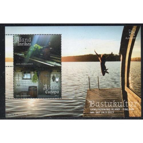 Aland Finland Sc 397a 2017 Sauna stamp sheet mint NH