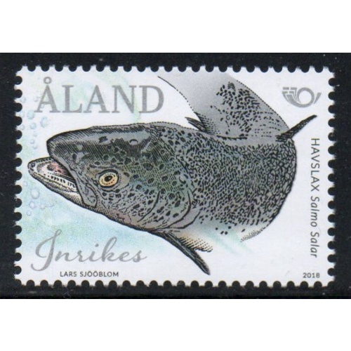 Aland Finland Sc 405 2018 Fish stamp mint NH