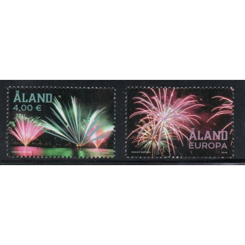 Aland Finland Sc 410-411 2018 Fireworks stamp set mint NH