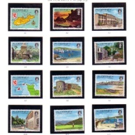 Alderney Sc 1-12 1983 views 1st stamp set mint NH