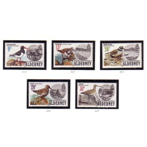 Alderney Sc 13-17 1984 Birds stamp set mint NH