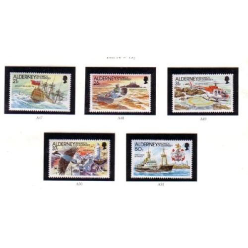 Alderney Sc 60-64 1991 Lighthouse Automation stamp set mint NH