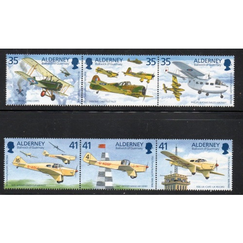 Alderney Sc  88-89 1995 Flt Lt Rose & Airplanes stamp set mint NH