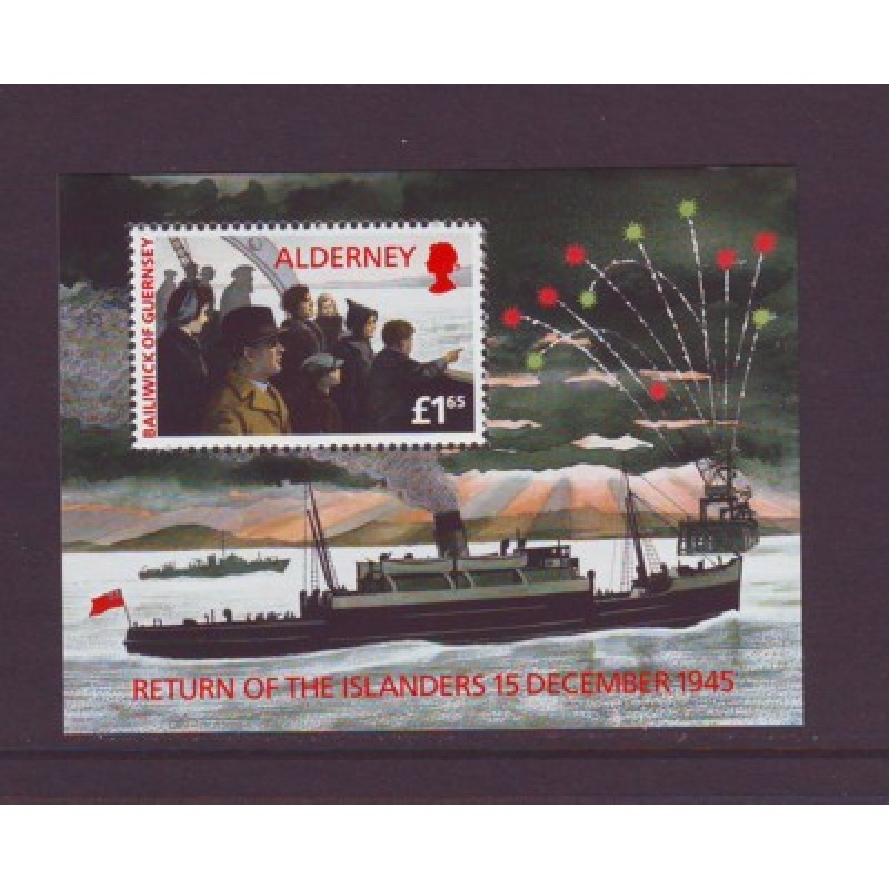Alderney Sc 90 1995 Return of Islanders stamp sheet mint NH
