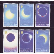 Alderney Sc  128-133 1999 Total Solar Eclipse stamp set mint NH