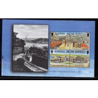 Alderney Sc 141d 1999 30p & 38p  Garrison Island stamp booklet pane mint NH