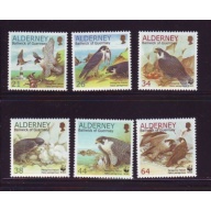 Alderney Sc  142-147 2000 Peregrine Falcon stamp set mint NH