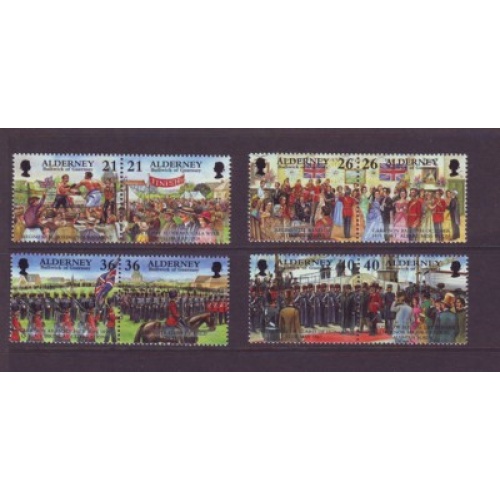 Alderney Scott 155-162 2000 Garrison Island stamp set mint NH