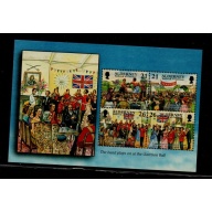 Alderney Sc 158b 200 21p & 26p  Garrison Island stamp booklet pane mint NH