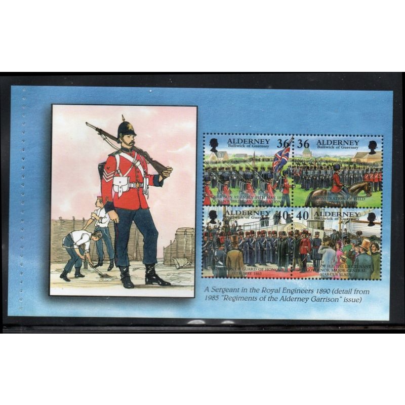 Alderney Sc 162c 2000 36 & 40p  Garrison Island stamp booklet pane mint NH