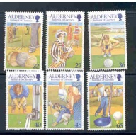 Alderney Sc  170-75 2001 Golf Club stamp set mint NH
