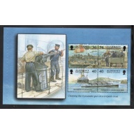 Alderney Sd 183c 2000 36p & 40p  Garrison Island stamp booklet pane mint NH