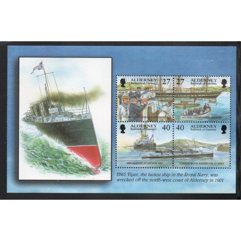 Alderney Sc 183c 2000 22p & 40p  Garrison Island stamp booklet pane mint NH Carpenters